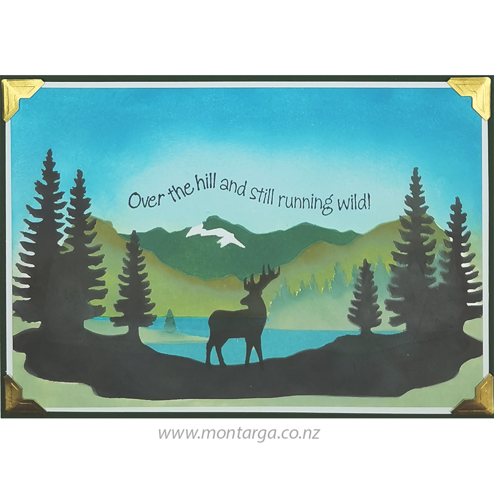 Montarga Layering Stencil - Mountain Landscape