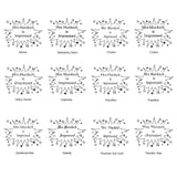 2036 D Star Burst - Personalised Teacher Rubber Stamp