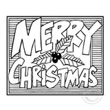 2101 F - Merry Christmas In Frame Rubber Stamp