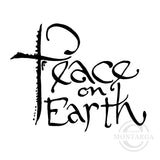 2132 D - Peace On Earth Wording Rubber Stamp