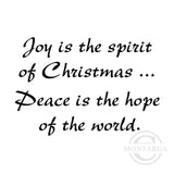 2162 E - Joy Is The Spirit Of Christmas Wording Rubber Stamp