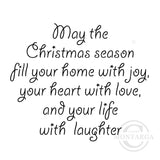 2361 G - May the Christmas Season Wording Rubber Stamp