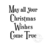 2367 C - Christmas Wishes Wording Rubber Stamp