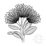 2404G - Pohutukawa  Rubber Stamp