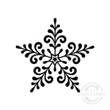 2413 C or A - Filigree Star Rubber Stamp