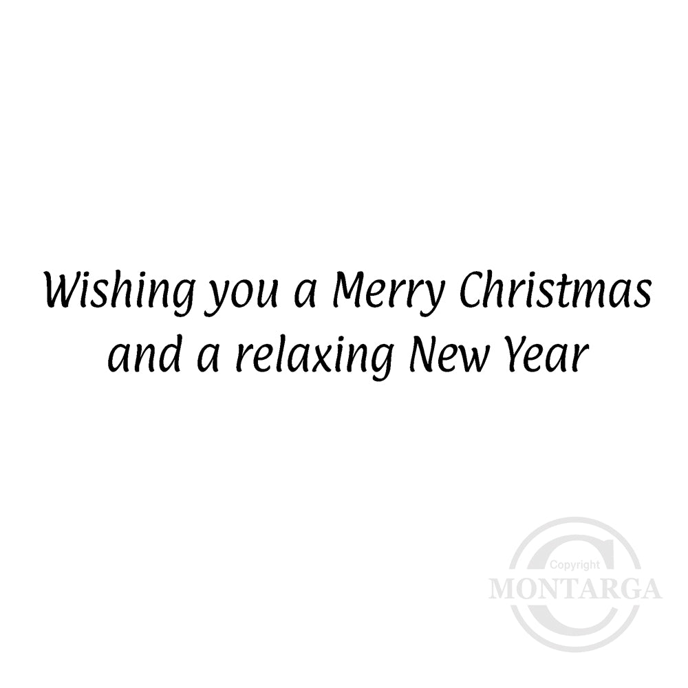 2422 BB - Wishing You a Relaxing Christmas Wording Rubber Stamp