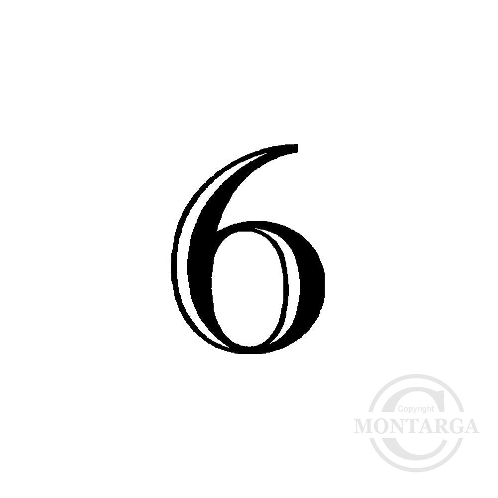 Small 2536 A - Number Six or Nine Rubber Stamp