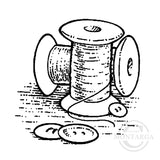 2619 C - Cotton Reel Rubber Stamp