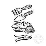 2644 E - Gardening Tools Rubber Stamp