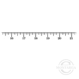 2652 BBB - Ruler Measurement Rubber Stamp