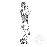 2679 BB - Netball Player Rubber Stamp