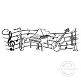 2687 FFF - Musical Instruments Rubber Stamp