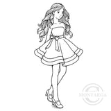 2697 GGG - Sweet Girl Rubber Stamp