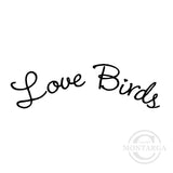 2732 B - Love Birds Wording Rubber Stamp