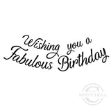 2787 FF - Fabulous Birthday Wording Rubber Stamp