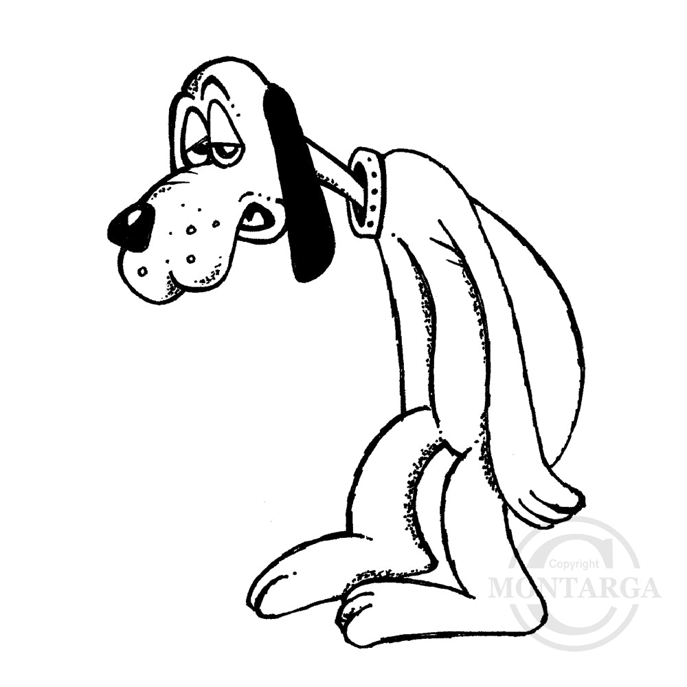 2801 D - Sick Dog Rubber Stamp