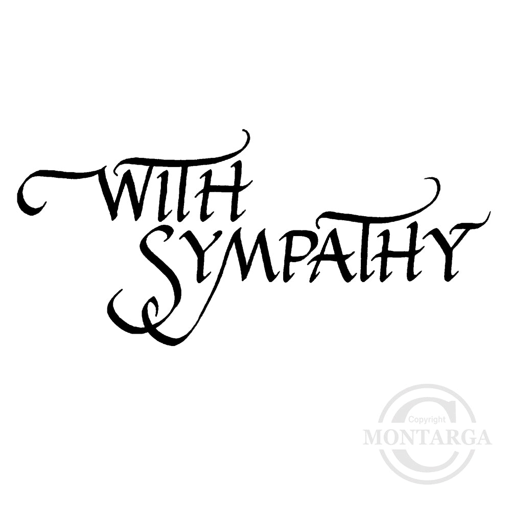 2807 FF - With Sympathy Wording Rubber Stamp
