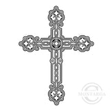 2821 G - Ornate Cross Rubber Stamp