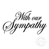 2824 FF - With Sympathy Wording Rubber Stamp