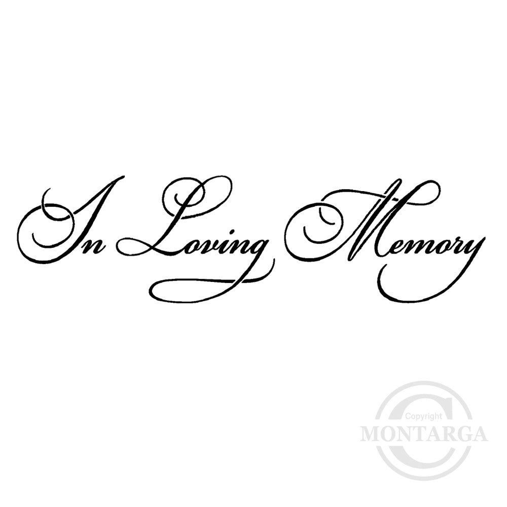 A versatile 'In Loving Memory' sentiment perfect for Anzac Day tributes, sympathy cards, or memorial scrapbooking