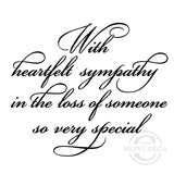 2830 G - Sympathy Wording Rubber Stamp