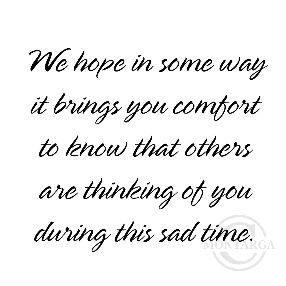 2833 F - Sympathy Wording Rubber Stamp