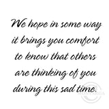 2833 F - Sympathy Wording Rubber Stamp