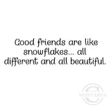 2837 BB - Friends Like Snowflakes Wording Rubber Stamp