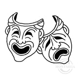 2918 D - Masks Rubber Stamp
