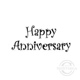 2923 B - Happy Anniversary Wording Rubber Stamps