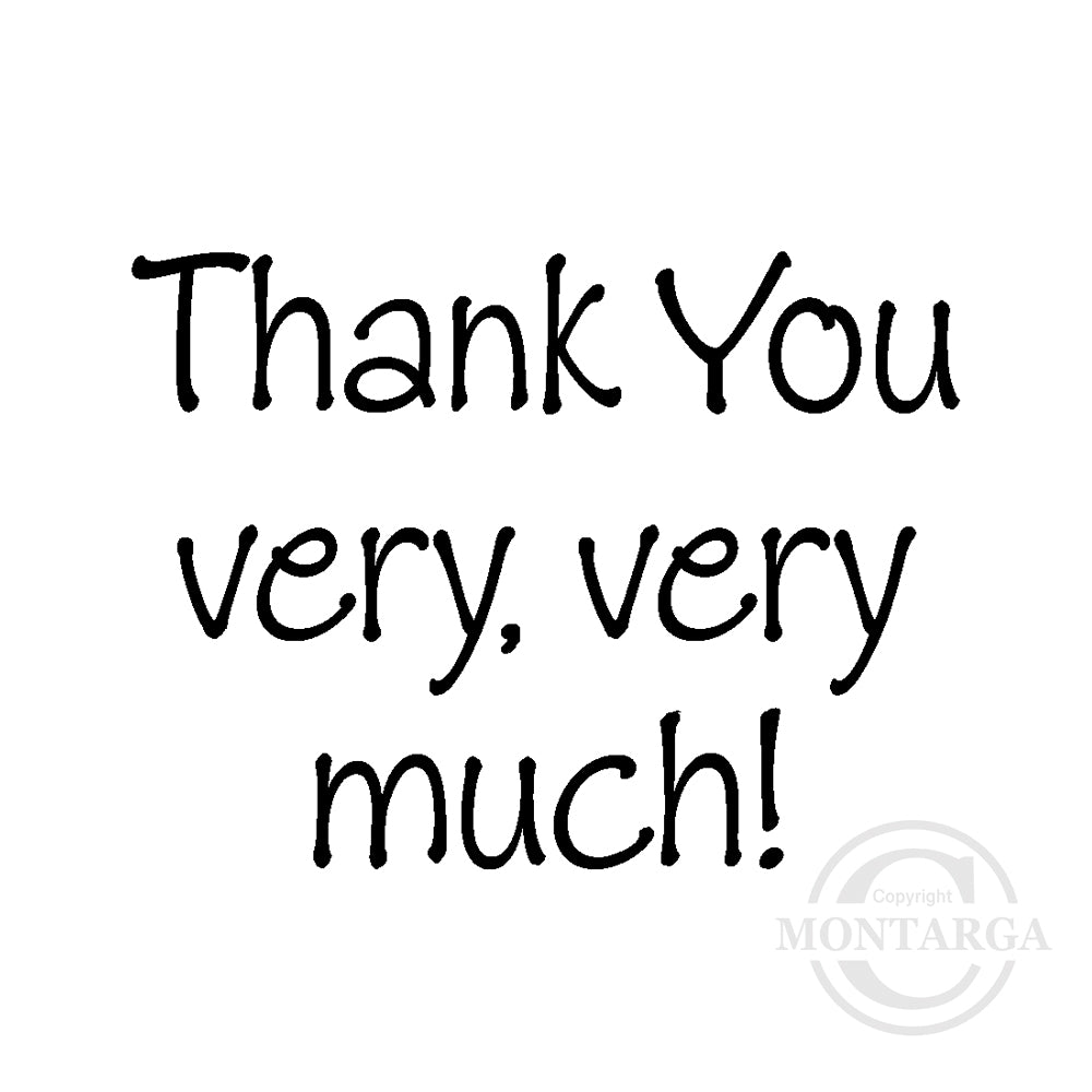 2941 C - Thank You Very Much Wording Rubber Stamp