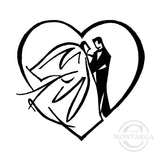 3002 C - Wedding Couple Rubber Stamps