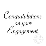 3022 E - Congratulations on Engagement Wording Rubber Stamp