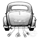 3036 G - Wedding Car Wording Rubber Stamp