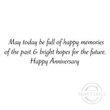 3040 BB - Happy Memories, Happy Anniversary Wording Rubber Stamp