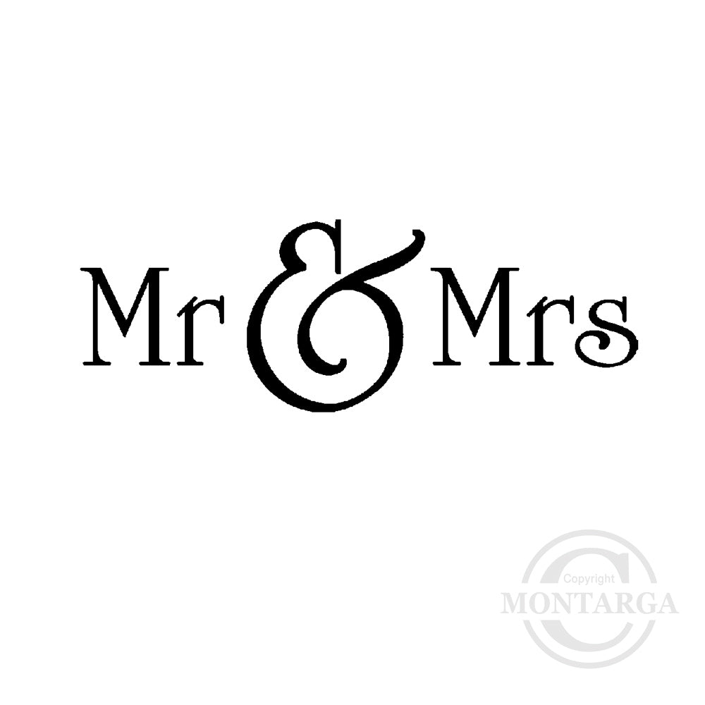 3042 B - Mr & Mrs Wording Rubber Stamp