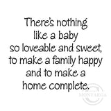 3131 F - Nothing Like a Baby Wording Rubber Stamp