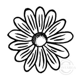 3220 C or F - Daisy Head Rubber Stamp
