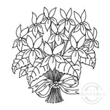 3227 G - Violets Rubber Stamp