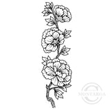 3266 FFF - Flowers On Branch Rubber Stamp