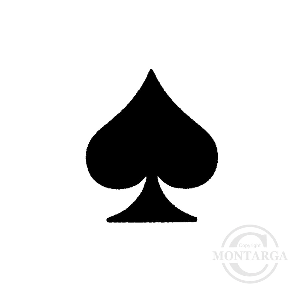 3304 A - Playing Cards Spade Rubber Stamp