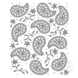 3335 I - Paisley Pattern Rubber Stamp