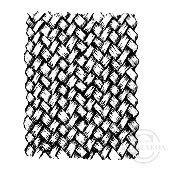3358 G - Woven Flax Rubber Stamp