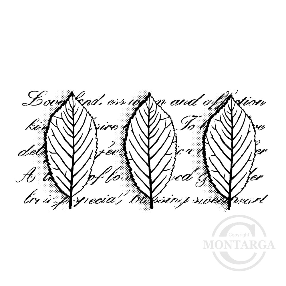 3361 FF or GG - Three Leaves Rubber Stamps