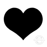 3424 A or C - Solid Heart Rubber Stamp
