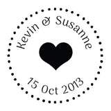 3434 C or F  - Personalised Wedding Rubber Stamp