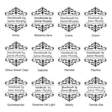 3435 C Flourish Frame - Personalised Rubber Stamp