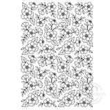 3459 I or L - Flower Background Rubber Stamp