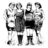 3506 H - Beach Ladies Rubber Stamp