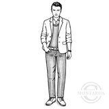 3557 FFF - Modern Guy Rubber Stamp